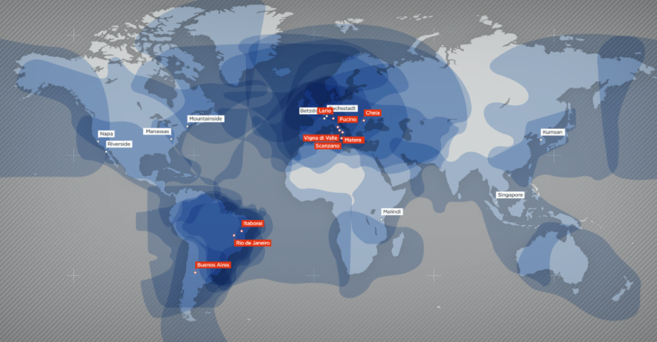 Global Satellite Communication service coverage